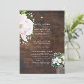 Invitation Rustique Floral Catholique Mariage de Masse Nuptia (Debout devant)