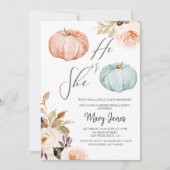 Invitation Rustique Floral Citrouille Genre Reveillez Invitat (Devant)