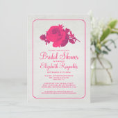 Invitation rustique floral de roses indien/de (Debout devant)