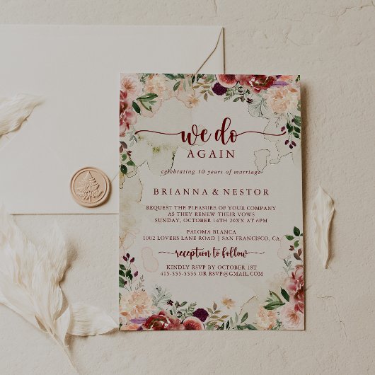 Invitation Rustique Floral D'Été Nous Réagissons À Nouveau Vo