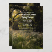 Invitation Rustique Floral Enchanted Forest Tree Printemps Fo (Devant / Derrière)