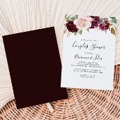 Invitation Rustique Floral et Botanique Foliage Couples Douch