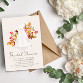 Invitation Rustique Floral Gown nuptiale douche