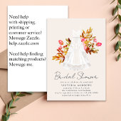 Invitation Rustique Floral Gown nuptiale douche