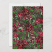 Invitation Rustique Floral Holly Ivy Mariage d'aquarelle bois (Dos)