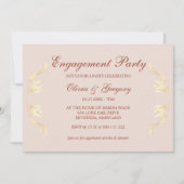 Invitation Rustique Floral Intemporel en Bleu de Fiançailles (Devant)