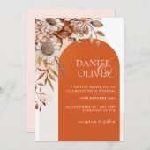 Invitation Rustique Floral Mariage de automne (Devant / Derrière)