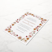Invitation Rustique Floral Mariage Foil (Rotation)
