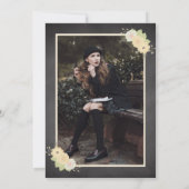 Invitation Rustique Floral Mason Jar Lights Graduation Party (Dos)