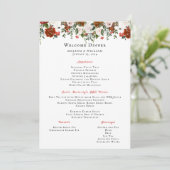 Invitation Rustique Floral | Menu de mariage bohème botanique (Debout devant)