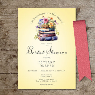 Invitation Rustique Floral Nouveau Chapitre Commence Douche J
