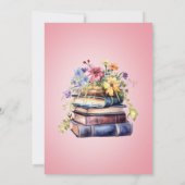 Invitation Rustique Floral Nouveau Chapitre Commence Douche R (Dos)