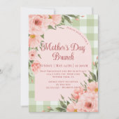 Invitation Rustique Floral Pink Mint Green Fête des Mères Bru (Devant)