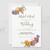Invitation Rustique Floral Protea Cockatoo Mariage durable (Devant)