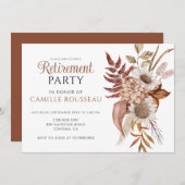 Invitation Rustique Floral Retraite Party (Devant / Derrière)