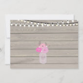 Invitation Rustique Floral Rose Blush (Dos)