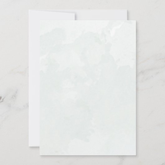 Invitation Rustique Floral Rose & Sage Vert Mariage Aquarelle (Dos)