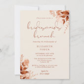 Invitation Rustique Floral Terracotta Bridesservantes Brunch (Devant)