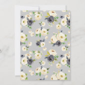 Invitation Rustique Floral Wreath Bridal (Dos)