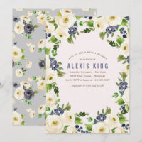 Invitation Rustique Floral Wreath Bridal