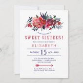 Invitation rustique florale bohème chic pour un sw (Devant)