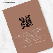 Invitation Rustique Florales en terre cuite QR Code Mariage B