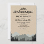 Invitation Rustique Forêt nuptiale douche (Devant)