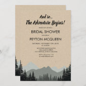 Invitation Rustique Forêt nuptiale douche (Devant / Derrière)