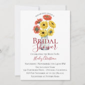 Invitation Rustique Gerber Floral Bridal Shower (Devant)