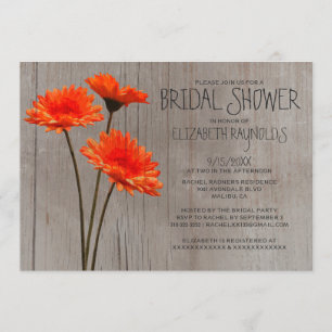 Invitation Rustique Gerbera Daisy