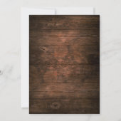 Invitation Rustique Grange bois Mason Jar String Mariage (Dos)