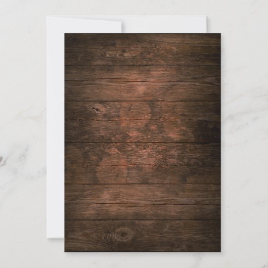 Invitation Rustique Grange bois Mason Jar String Mariage (Dos)