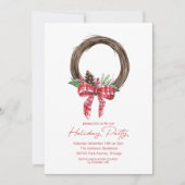 Invitation Rustique Grapevine Wreath Fête (Devant)