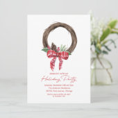 Invitation Rustique Grapevine Wreath Fête (Debout devant)