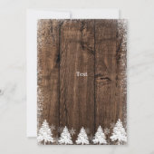 Invitation Rustique hiver 80e anniversaire (Dos)