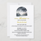 Invitation Rustique hiver Kraft Pine Trees Mariage extérieur (Devant)