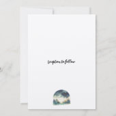 Invitation Rustique hiver Kraft Pine Trees Mariage extérieur (Dos)
