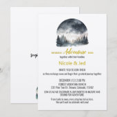 Invitation Rustique hiver Kraft Pine Trees Mariage extérieur (Devant / Derrière)