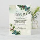 Invitation Rustique Holly Aquarelle Soirée (Debout devant)