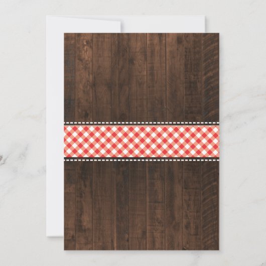 Invitation Rustique I DO BBQ Couples de douche (Dos)