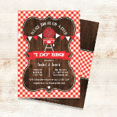 Invitation Rustique I DO BBQ Couples Mariage