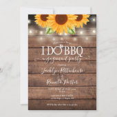 Invitation Rustique I Do BBQ Sunflower String Fiançailles (Devant)