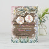 Invitation Rustique Il ou Elle Cookies Noël Genre Reveillez (Debout devant)