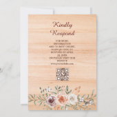 Invitation Rustique Islamique Nikah Arabe Calligraphie & Code (Dos)