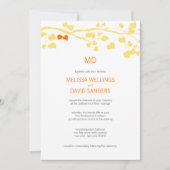 Invitation Rustique Jaune Et Orange Mariage de aut (Devant)