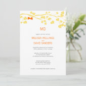 Invitation Rustique Jaune Et Orange Mariage de aut (Debout devant)