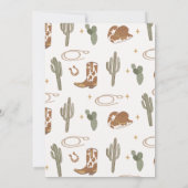 Invitation Rustique Jaune Genre Neutre Baby shower Occidental (Dos)