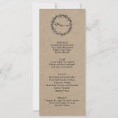 Invitation Rustique Kraft Donne Merci Thanksgiving Dîner Menu (Devant)