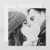 Invitation Rustique Kraft noir Script Mariage photo (Dos)