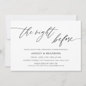 Invitation Rustique La Nuit Avant Le Dîner De Répétition (Devant)